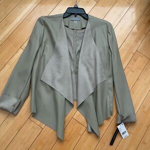 BAGATELLE faux leather draped jacket new with tags size medium